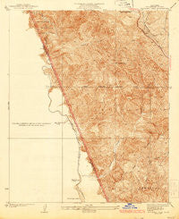 Whitaker Peak California Historical topographic map, 1:24000 scale, 7.5 X 7.5 Minute, Year 1935