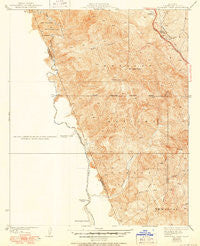 Whitaker Peak California Historical topographic map, 1:24000 scale, 7.5 X 7.5 Minute, Year 1935