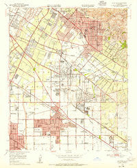 Whittier California Historical topographic map, 1:24000 scale, 7.5 X 7.5 Minute, Year 1949