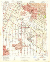 Whittier California Historical topographic map, 1:24000 scale, 7.5 X 7.5 Minute, Year 1951
