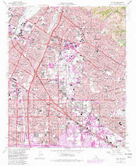 Whittier California Historical topographic map, 1:24000 scale, 7.5 X 7.5 Minute, Year 1965