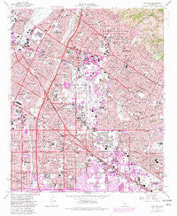 Whittier California Historical topographic map, 1:24000 scale, 7.5 X 7.5 Minute, Year 1965
