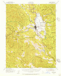 Willits California Historical topographic map, 1:62500 scale, 15 X 15 Minute, Year 1942