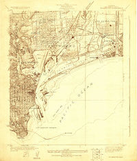 Wilmington California Historical topographic map, 1:24000 scale, 7.5 X 7.5 Minute, Year 1923