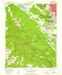 Woodside California Historical topographic map, 1:24000 scale, 7.5 X 7.5 Minute, Year 1953