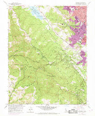 Woodside California Historical topographic map, 1:24000 scale, 7.5 X 7.5 Minute, Year 1961
