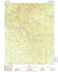 Wren Peak California Historical topographic map, 1:24000 scale, 7.5 X 7.5 Minute, Year 1986