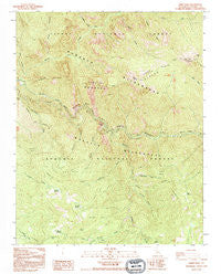 Wren Peak California Historical topographic map, 1:24000 scale, 7.5 X 7.5 Minute, Year 1992