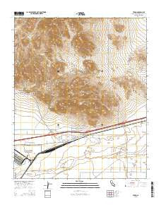 Yermo California Current topographic map, 1:24000 scale, 7.5 X 7.5 Minute, Year 2015