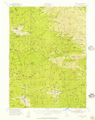 Yolla Bolly California Historical topographic map, 1:62500 scale, 15 X 15 Minute, Year 1954