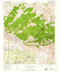 Yorba Linda California Historical topographic map, 1:24000 scale, 7.5 X 7.5 Minute, Year 1949