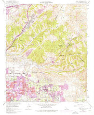 Yorba Linda California Historical topographic map, 1:24000 scale, 7.5 X 7.5 Minute, Year 1964