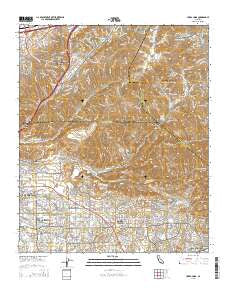 Yorba Linda California Current topographic map, 1:24000 scale, 7.5 X 7.5 Minute, Year 2015