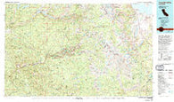 Yosemite Valley California Historical topographic map, 1:100000 scale, 30 X 60 Minute, Year 1976