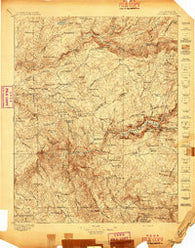 Yosemite California Historical topographic map, 1:125000 scale, 30 X 30 Minute, Year 1897
