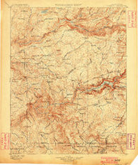 Yosemite California Historical topographic map, 1:125000 scale, 30 X 30 Minute, Year 1900