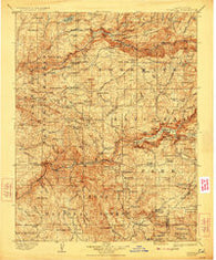 Yosemite California Historical topographic map, 1:125000 scale, 30 X 30 Minute, Year 1909
