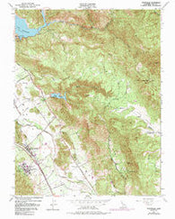 Yountville California Historical topographic map, 1:24000 scale, 7.5 X 7.5 Minute, Year 1951