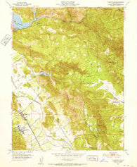 Yountville California Historical topographic map, 1:24000 scale, 7.5 X 7.5 Minute, Year 1951