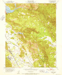 Yountville California Historical topographic map, 1:24000 scale, 7.5 X 7.5 Minute, Year 1951