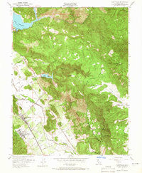 Yountville California Historical topographic map, 1:24000 scale, 7.5 X 7.5 Minute, Year 1951