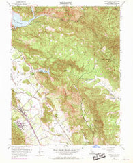Yountville California Historical topographic map, 1:24000 scale, 7.5 X 7.5 Minute, Year 1951