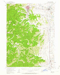 Yreka California Historical topographic map, 1:62500 scale, 15 X 15 Minute, Year 1954