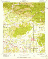 Yucaipa California Historical topographic map, 1:24000 scale, 7.5 X 7.5 Minute, Year 1954
