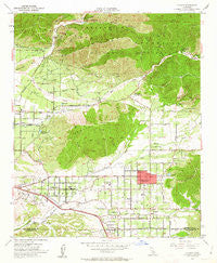 Yucaipa California Historical topographic map, 1:24000 scale, 7.5 X 7.5 Minute, Year 1954