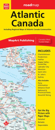 Buy map Atlantic Canada Road Map