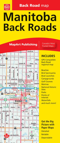 Buy map Manitoba back roads map