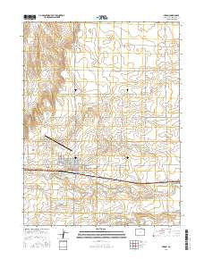 Akron Colorado Current topographic map, 1:24000 scale, 7.5 X 7.5 Minute, Year 2016
