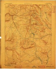 Anthracite Colorado Historical topographic map, 1:62500 scale, 15 X 15 Minute, Year 1893