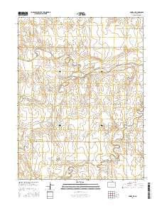 Arriba NE Colorado Current topographic map, 1:24000 scale, 7.5 X 7.5 Minute, Year 2016