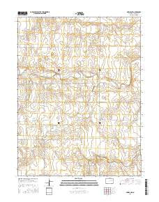 Arriba NW Colorado Current topographic map, 1:24000 scale, 7.5 X 7.5 Minute, Year 2016
