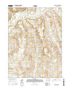 Bighole Butte Colorado Current topographic map, 1:24000 scale, 7.5 X 7.5 Minute, Year 2016