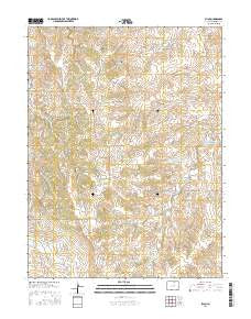Bijou Colorado Current topographic map, 1:24000 scale, 7.5 X 7.5 Minute, Year 2016