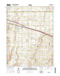Byers Colorado Current topographic map, 1:24000 scale, 7.5 X 7.5 Minute, Year 2016