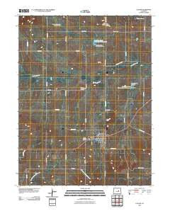 Calhan Colorado Historical topographic map, 1:24000 scale, 7.5 X 7.5 Minute, Year 2010