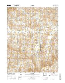 Calhan Colorado Current topographic map, 1:24000 scale, 7.5 X 7.5 Minute, Year 2016