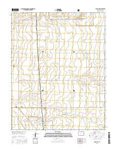 Campo NE Colorado Current topographic map, 1:24000 scale, 7.5 X 7.5 Minute, Year 2016
