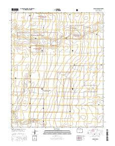 Campo NW Colorado Current topographic map, 1:24000 scale, 7.5 X 7.5 Minute, Year 2016