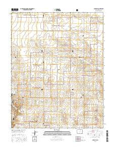 Campo SW Colorado Current topographic map, 1:24000 scale, 7.5 X 7.5 Minute, Year 2016