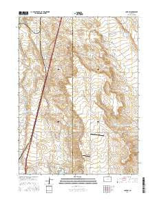 Carr SW Colorado Current topographic map, 1:24000 scale, 7.5 X 7.5 Minute, Year 2016