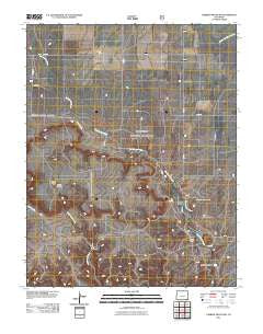 Carrizo Mountain Colorado Historical topographic map, 1:24000 scale, 7.5 X 7.5 Minute, Year 2011