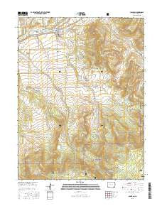 Collbran Colorado Current topographic map, 1:24000 scale, 7.5 X 7.5 Minute, Year 2016