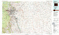 Colorado Springs Colorado Historical topographic map, 1:100000 scale, 30 X 60 Minute, Year 1981