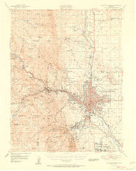 Colorado Springs Colorado Historical topographic map, 1:62500 scale, 15 X 15 Minute, Year 1951
