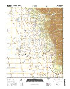 Crestone Colorado Current topographic map, 1:24000 scale, 7.5 X 7.5 Minute, Year 2016