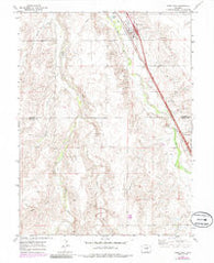 Deer Trail Colorado Historical topographic map, 1:24000 scale, 7.5 X 7.5 Minute, Year 1969